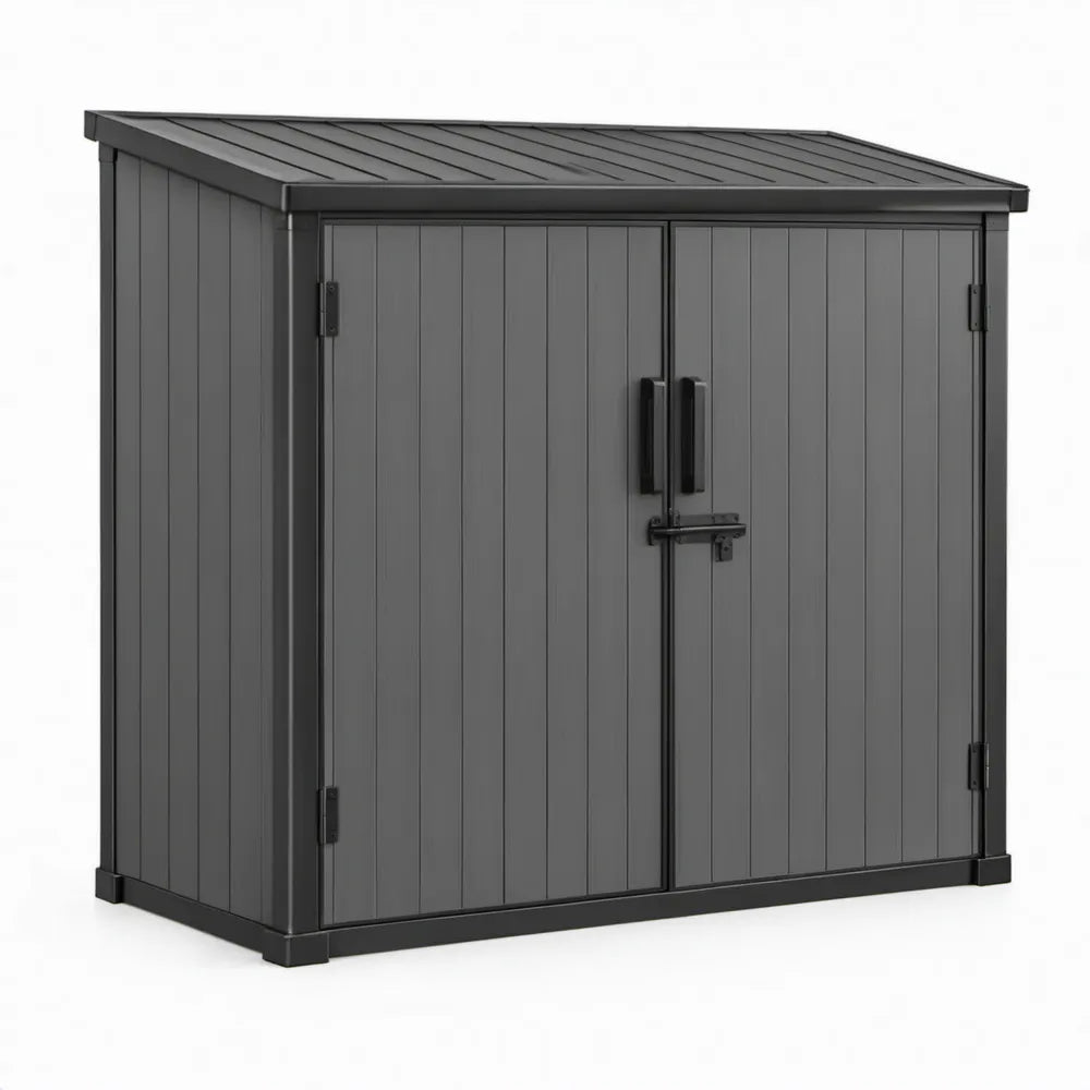 Metalen buitenberging 132 x 64 x 178 cm Antraciet van verzinkt staal
