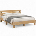 Tweepersoonsbedframe van massief grenenhout 160 x 200 cm Naturel