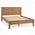 Bedframe van massief acaciahout met lattenbodem, bruin, 160 x 200 cm