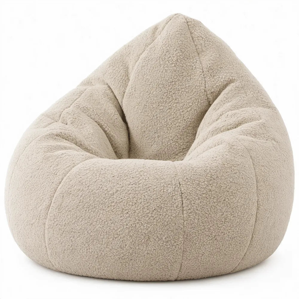 Teddy zitzakfauteuil beige 90 x 90 x 90 cm
